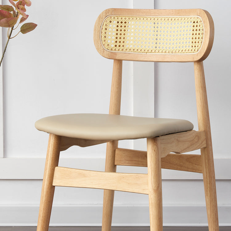 Contemporary Indoor Solid Wood Open Back Dining Side Chair for Restaurant