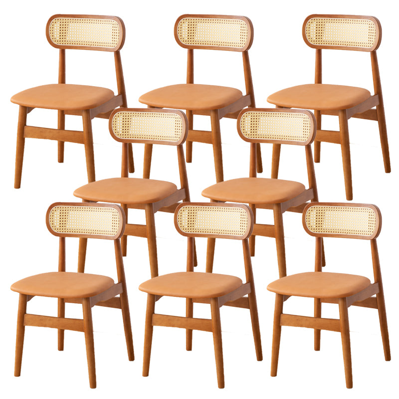 Contemporary Indoor Solid Wood Open Back Dining Side Chair for Restaurant