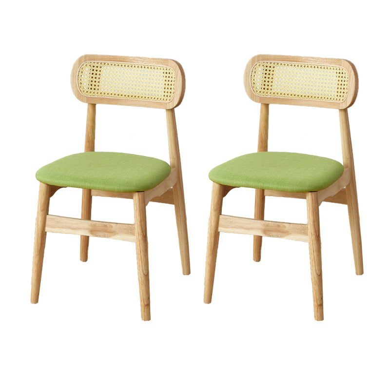 Contemporary Indoor Solid Wood Open Back Dining Side Chair for Restaurant