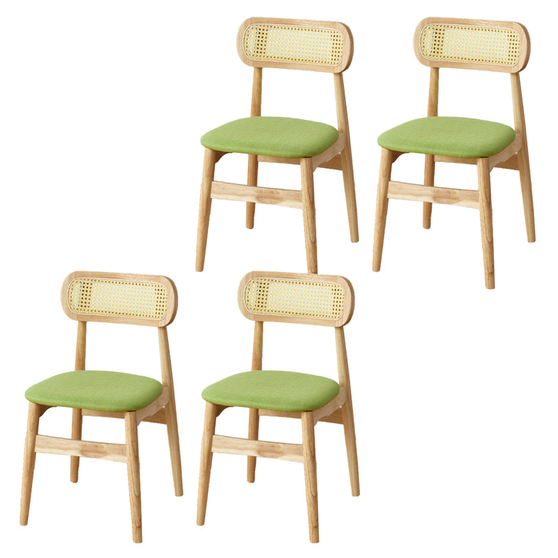 Contemporary Indoor Solid Wood Open Back Dining Side Chair for Restaurant