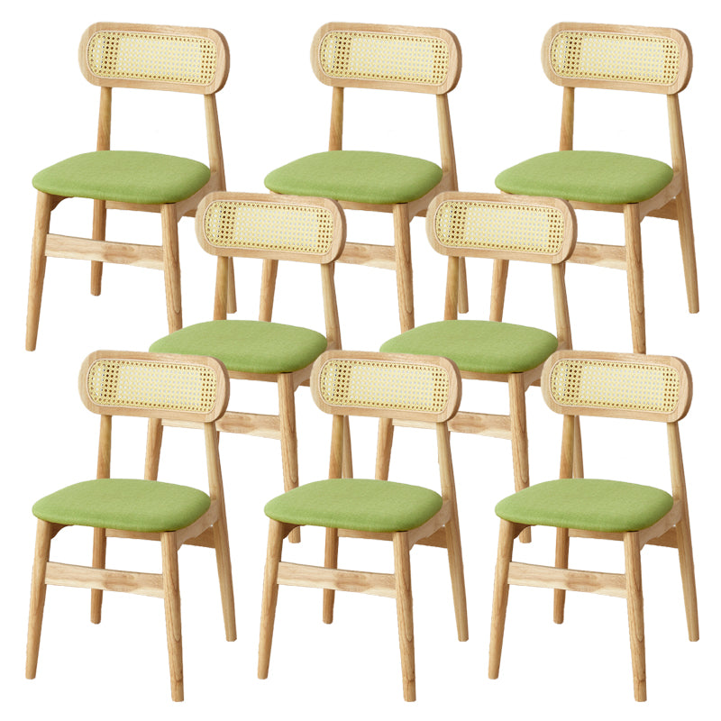 Contemporary Indoor Solid Wood Open Back Dining Side Chair for Restaurant