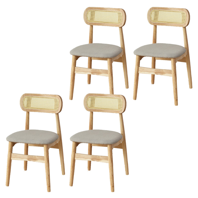 Contemporary Indoor Solid Wood Open Back Dining Side Chair for Restaurant