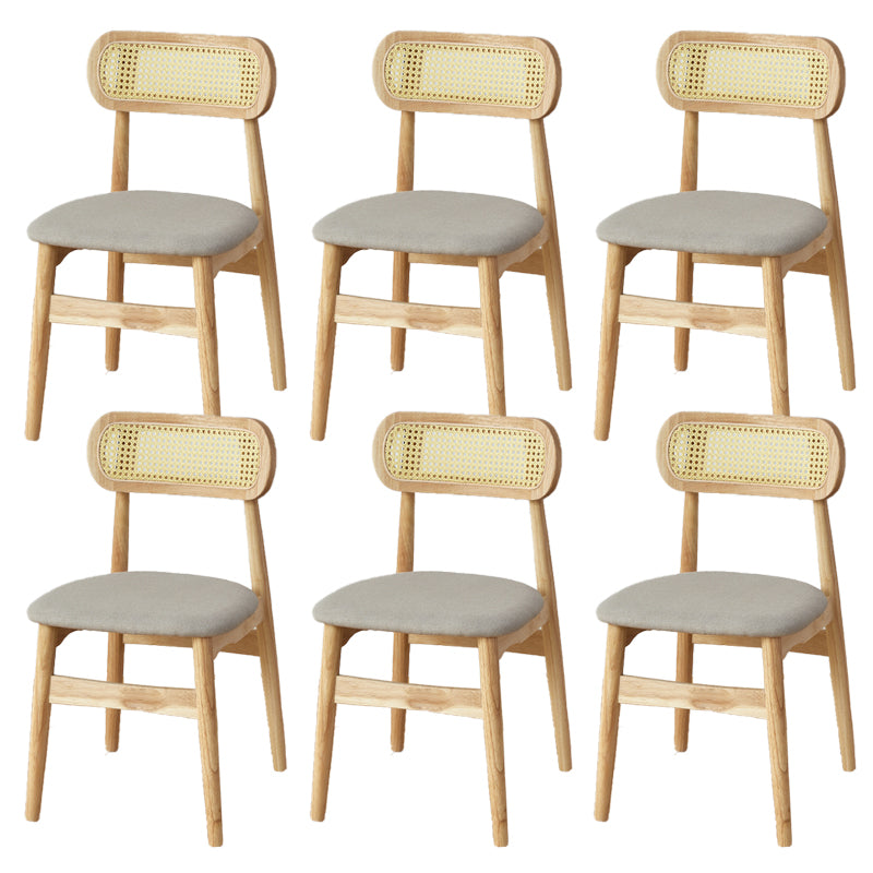 Contemporary Indoor Solid Wood Open Back Dining Side Chair for Restaurant