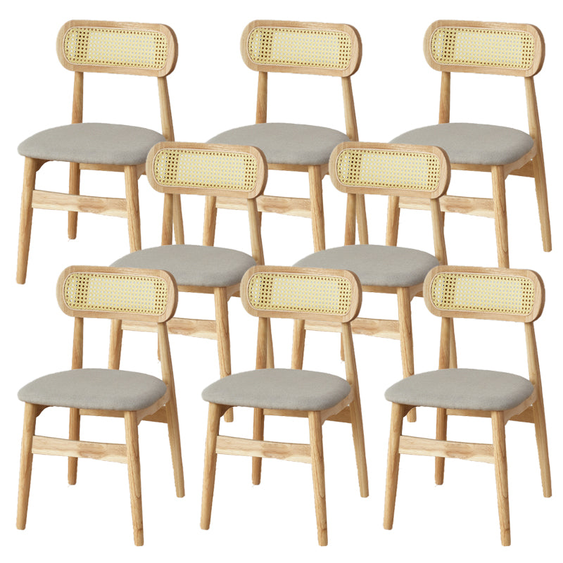 Contemporary Indoor Solid Wood Open Back Dining Side Chair for Restaurant