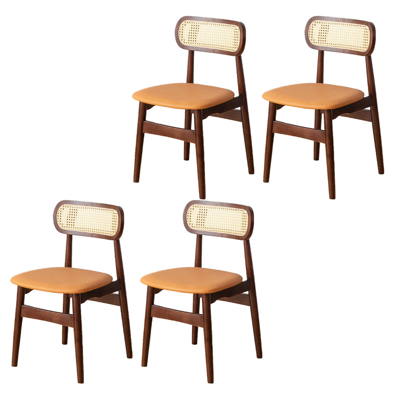 Contemporary Indoor Solid Wood Open Back Dining Side Chair for Restaurant