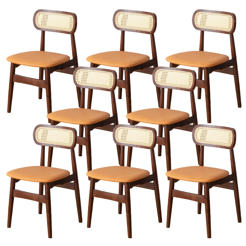 Contemporary Indoor Solid Wood Open Back Dining Side Chair for Restaurant