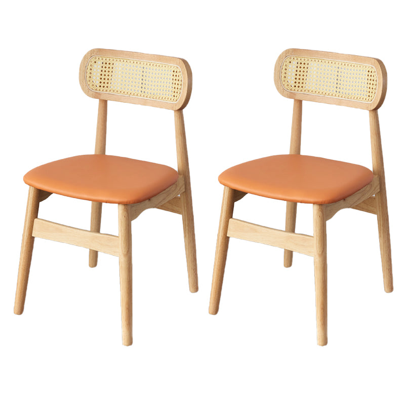 Contemporary Indoor Solid Wood Open Back Dining Side Chair for Restaurant