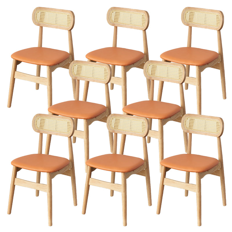 Contemporary Indoor Solid Wood Open Back Dining Side Chair for Restaurant