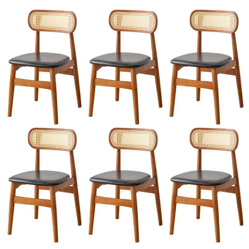 Contemporary Indoor Solid Wood Open Back Dining Side Chair for Restaurant