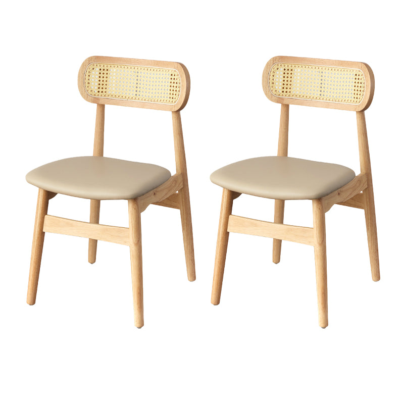 Contemporary Indoor Solid Wood Open Back Dining Side Chair for Restaurant
