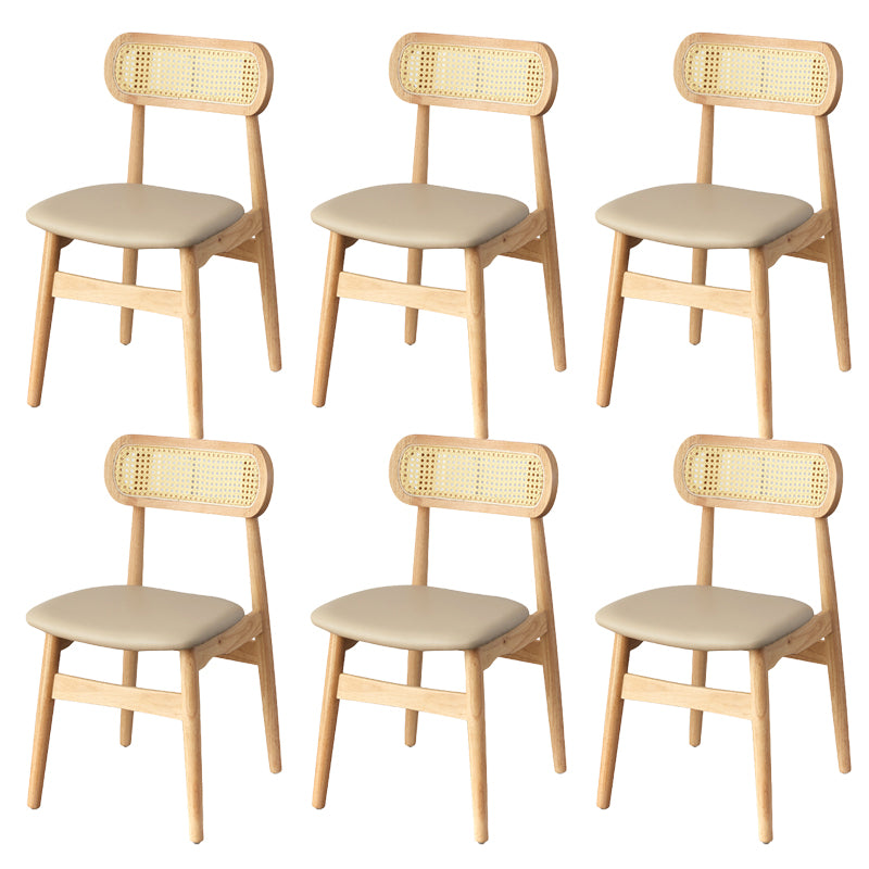 Contemporary Indoor Solid Wood Open Back Dining Side Chair for Restaurant
