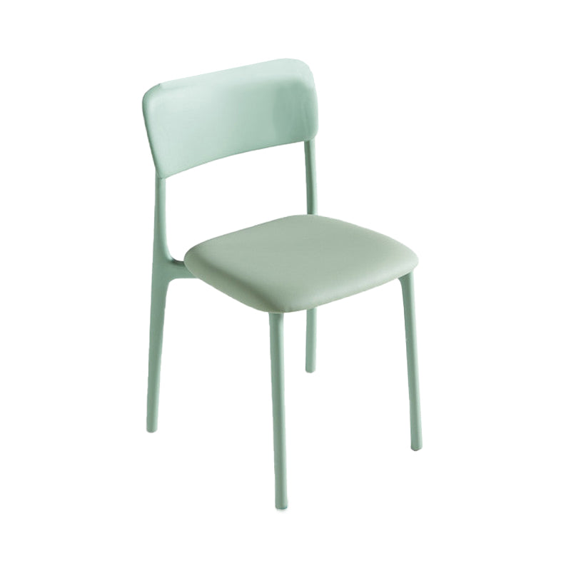 Modern Armless Dining Chairs Plastic Open Back Dining Chairs for Dining Room