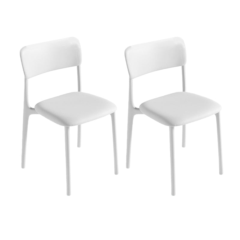 Modern Armless Dining Chairs Plastic Open Back Dining Chairs for Dining Room