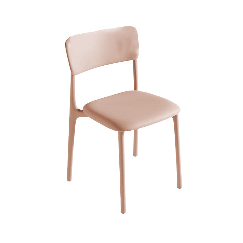 Modern Armless Dining Chairs Plastic Open Back Dining Chairs for Dining Room