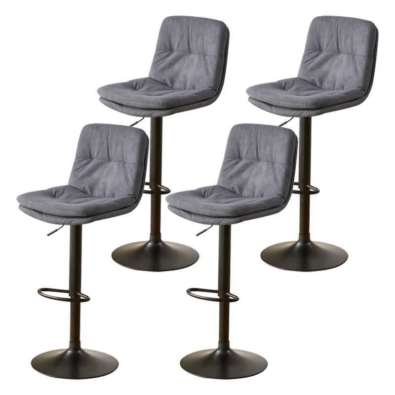 Modern Style Revolving Adjustable Upholstered Bar Stool with Metal Legs