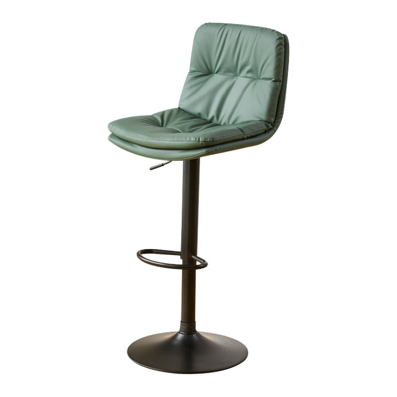 Modern Style Revolving Adjustable Upholstered Bar Stool with Metal Legs