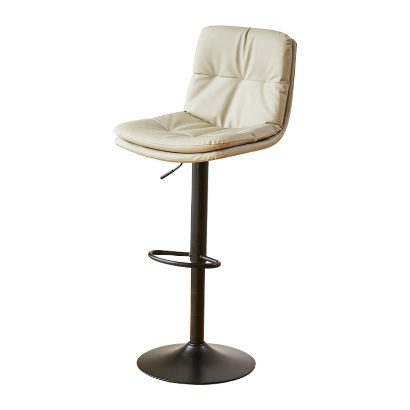 Modern Style Revolving Adjustable Upholstered Bar Stool with Metal Legs