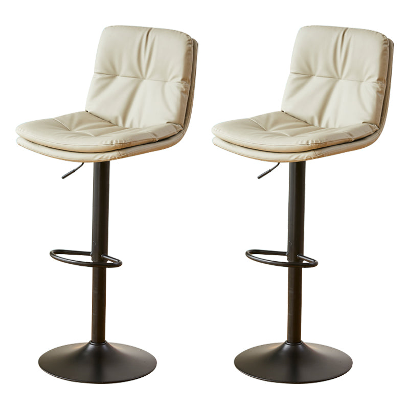 Modern Style Revolving Adjustable Upholstered Bar Stool with Metal Legs