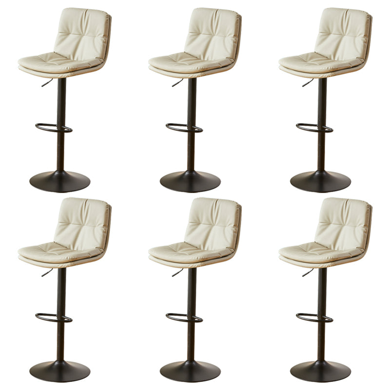 Modern Style Revolving Adjustable Upholstered Bar Stool with Metal Legs