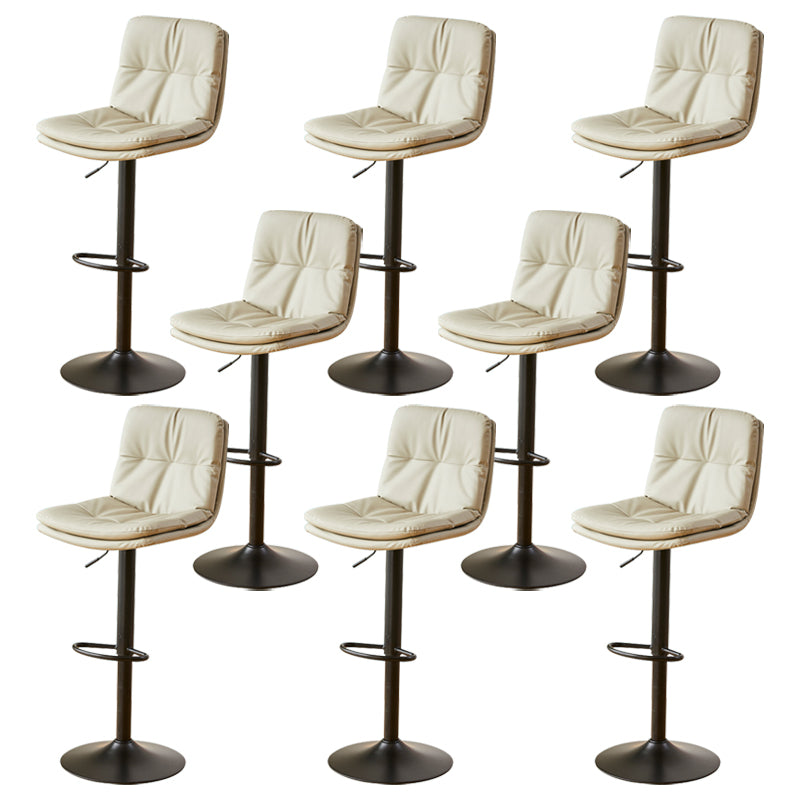Modern Style Revolving Adjustable Upholstered Bar Stool with Metal Legs