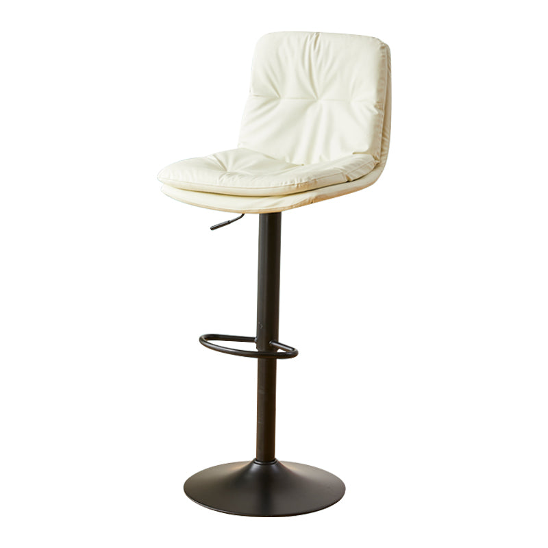 Modern Style Revolving Adjustable Upholstered Bar Stool with Metal Legs