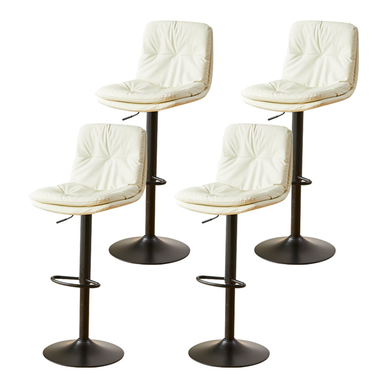 Modern Style Revolving Adjustable Upholstered Bar Stool with Metal Legs
