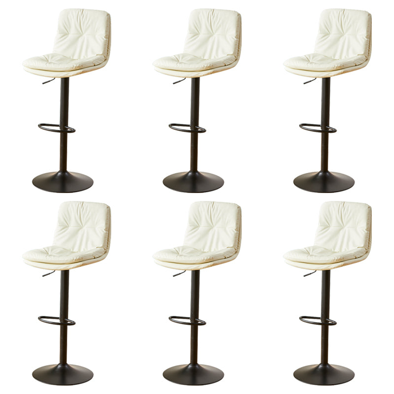 Modern Style Revolving Adjustable Upholstered Bar Stool with Metal Legs