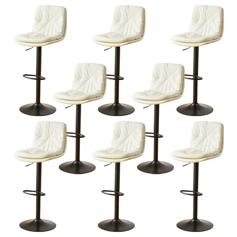 Modern Style Revolving Adjustable Upholstered Bar Stool with Metal Legs