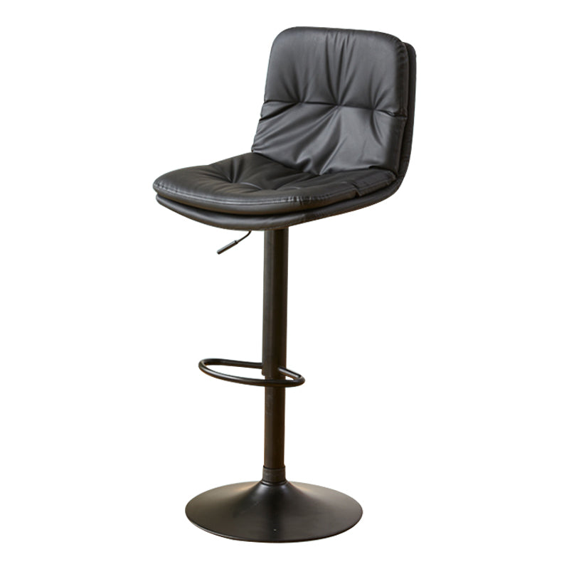 Modern Style Revolving Adjustable Upholstered Bar Stool with Metal Legs