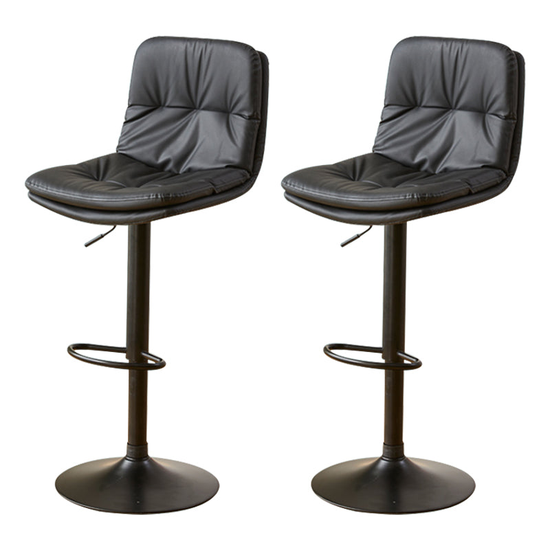 Modern Style Revolving Adjustable Upholstered Bar Stool with Metal Legs