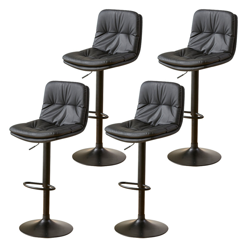 Modern Style Revolving Adjustable Upholstered Bar Stool with Metal Legs