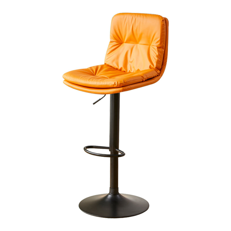 Modern Style Revolving Adjustable Upholstered Bar Stool with Metal Legs