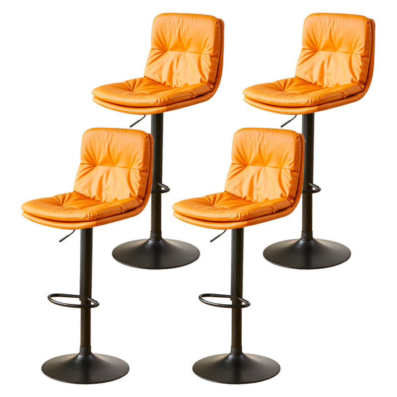 Modern Style Revolving Adjustable Upholstered Bar Stool with Metal Legs