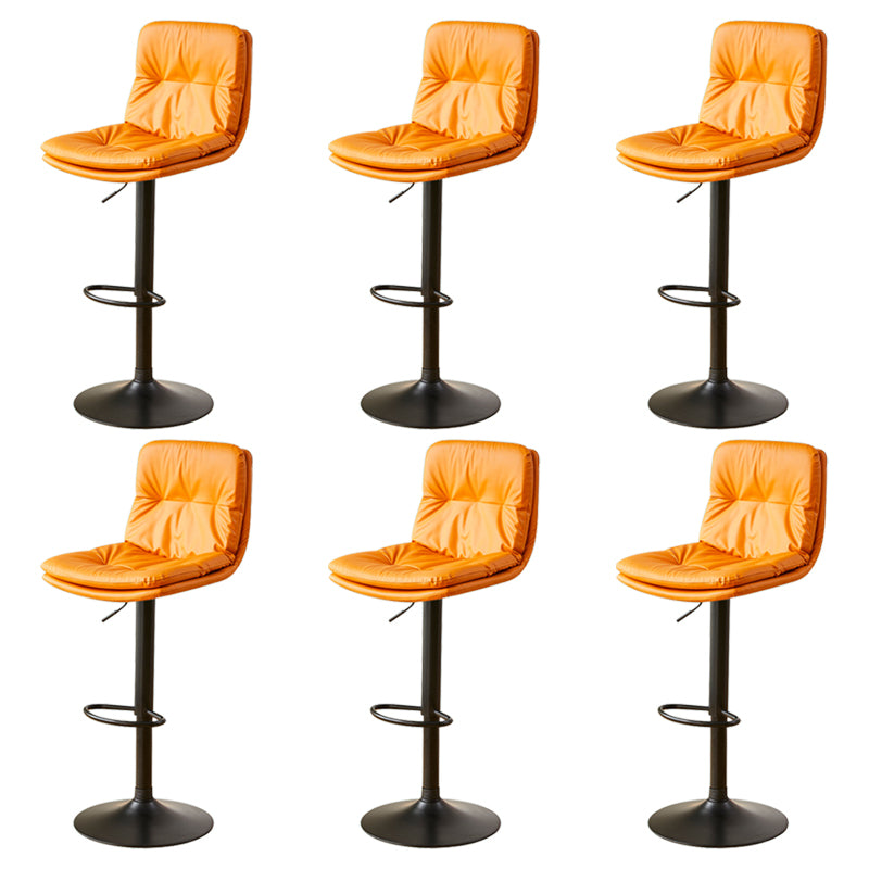 Modern Style Revolving Adjustable Upholstered Bar Stool with Metal Legs