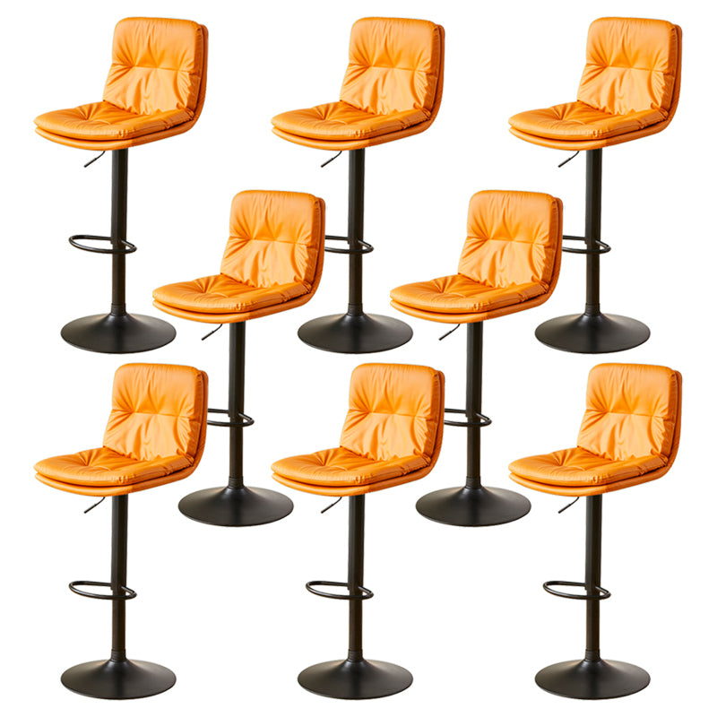 Modern Style Revolving Adjustable Upholstered Bar Stool with Metal Legs