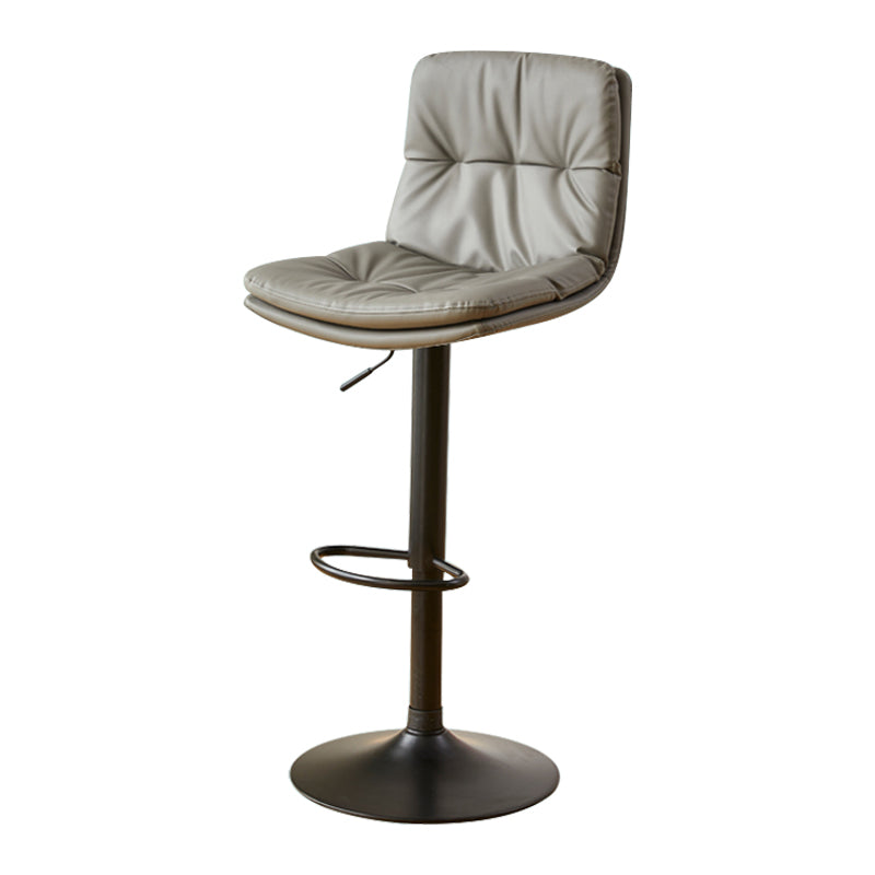 Modern Style Revolving Adjustable Upholstered Bar Stool with Metal Legs