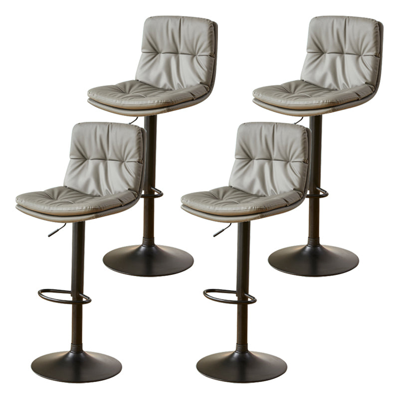Modern Style Revolving Adjustable Upholstered Bar Stool with Metal Legs