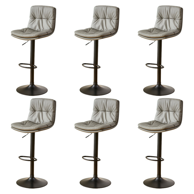 Modern Style Revolving Adjustable Upholstered Bar Stool with Metal Legs