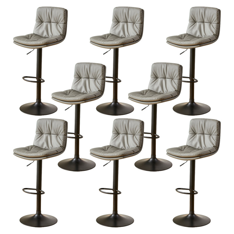 Modern Style Revolving Adjustable Upholstered Bar Stool with Metal Legs