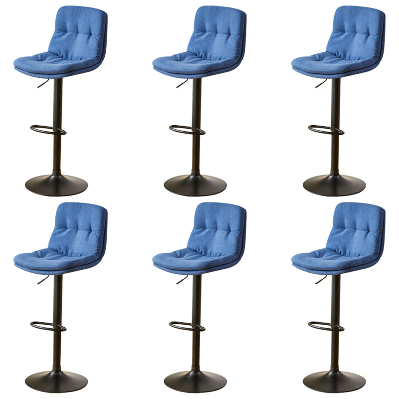 Modern Style Revolving Adjustable Upholstered Bar Stool with Metal Legs