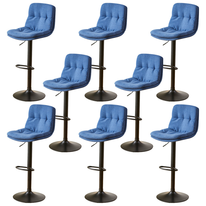 Modern Style Revolving Adjustable Upholstered Bar Stool with Metal Legs