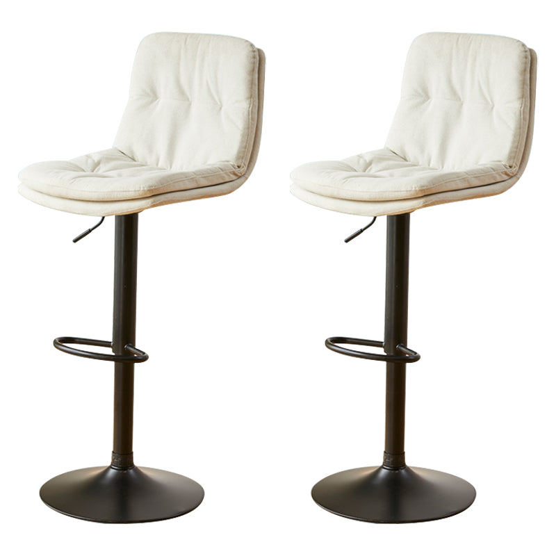 Modern Style Revolving Adjustable Upholstered Bar Stool with Metal Legs