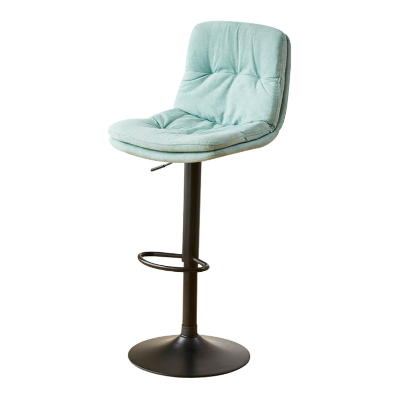 Modern Style Revolving Adjustable Upholstered Bar Stool with Metal Legs