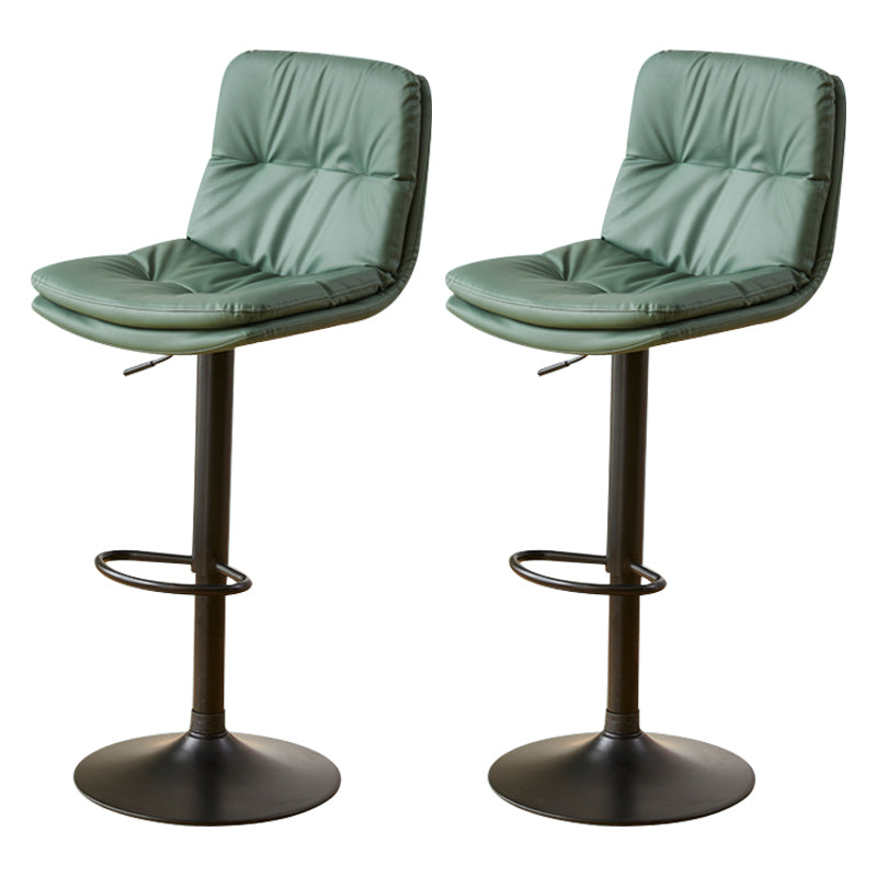 Modern Style Revolving Adjustable Upholstered Bar Stool with Metal Legs