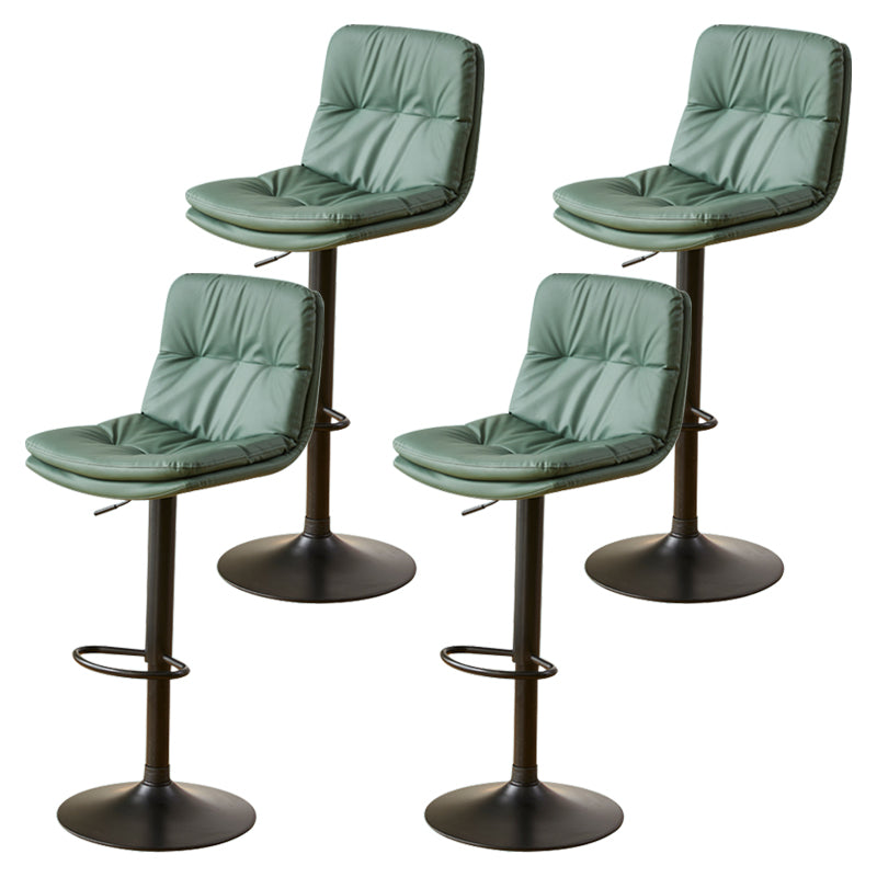 Modern Style Revolving Adjustable Upholstered Bar Stool with Metal Legs