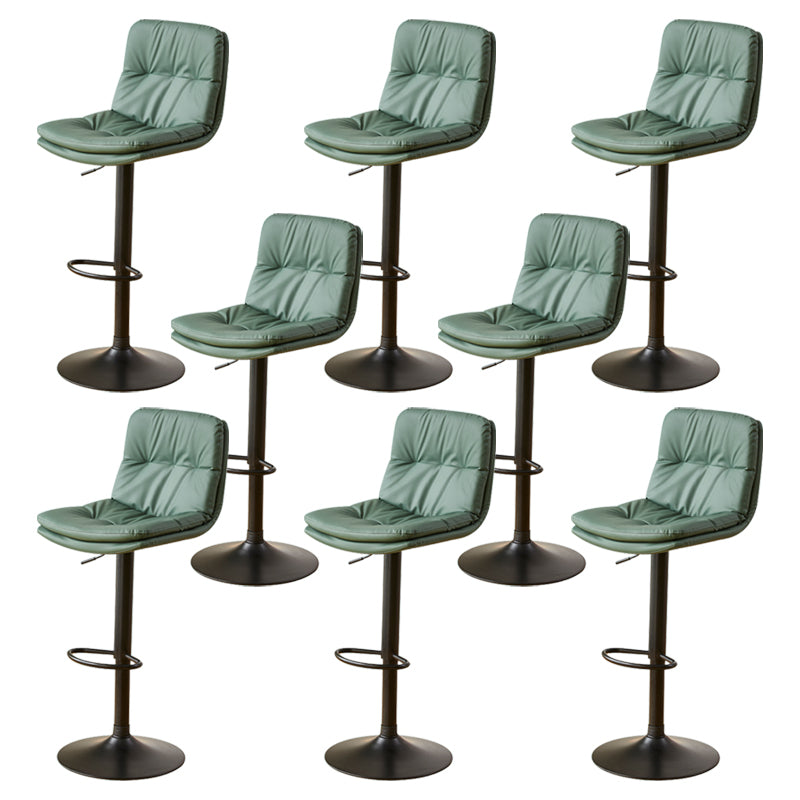 Modern Style Revolving Adjustable Upholstered Bar Stool with Metal Legs
