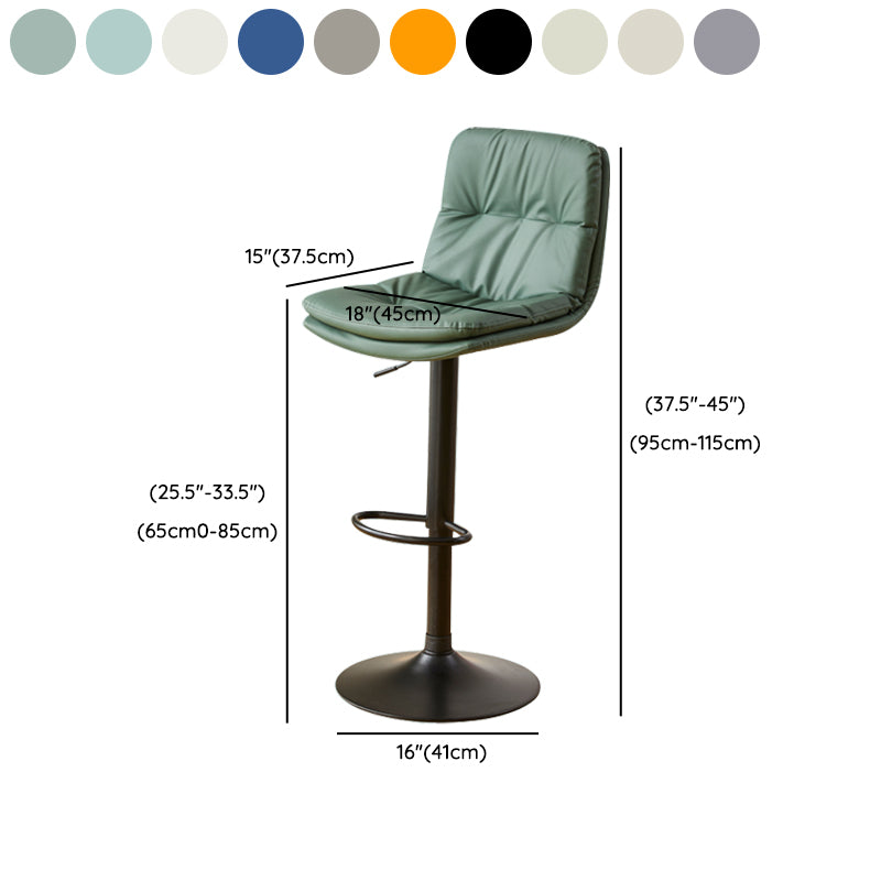 Modern Style Revolving Adjustable Upholstered Bar Stool with Metal Legs