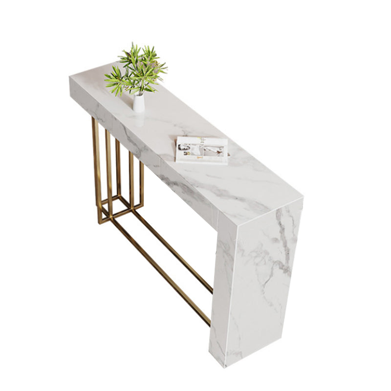 1/2/3 Pieces Glam Rectangle Sintered Stone Bar Table with High Stools