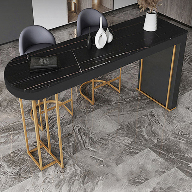 Contemporary Sintered Stone Dining Bar Table for Kitchen Dining Room