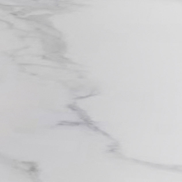 Modern White Stone Top Bistro Table with Acrylic Base for Small Places